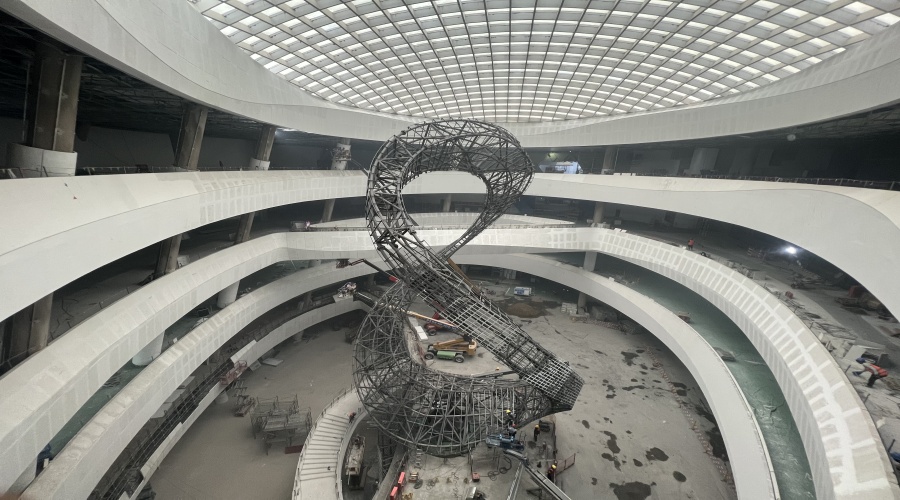 GRG中庭攔河造型 GRG中庭攔河造型