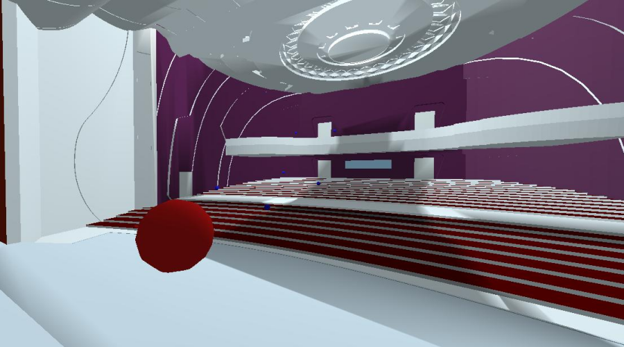 南寧工業職業技術學院會堂GRG穿孔板吊頂